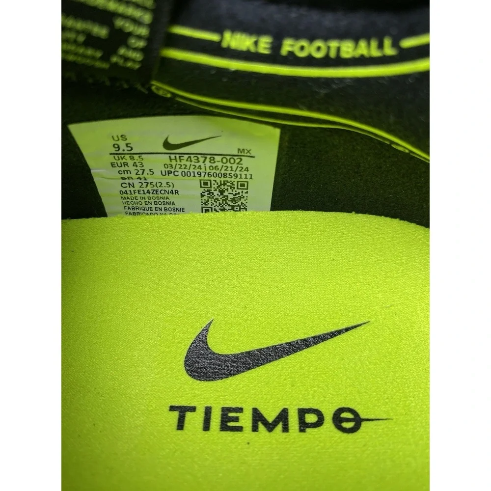 Men Size 9.5 Nike Tiempo Legend 10 Elite AG Pro Soccer Cleats Silver HF4378-002 - Picture 6 of 6